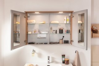 VITA LED ogledalo z omarico 1002 x 696 x 265 mm Summer-Oak