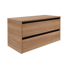 VITA omara pod umivalnikom s pokrivno ploščo 1004 x 516 x 465 mm Summer-Oak, črna letev