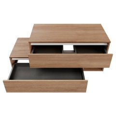 VITA L-omara pod umivalnikom s pokrivno ploščo, desna 1287 x 516 x 465 mm Summer-Oak, bela letev
