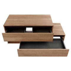 VITA L-omara pod umivalnikom s pokrivno ploščo, leva 1287 x 516 x 465 mm Summer-Oak, črna letev
