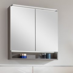 B.PARIS LED ogledalo z omarico 700 x 718 x 156 mm Cubanit siva