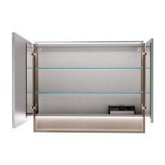 B.PARIS LED ogledalo z omarico 900 x 718 x 156 mm Cubanit siva