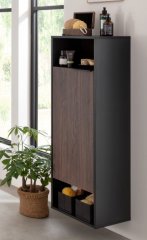 B.PARIS H-midi omara, leva 402 x 1257 x 320 mm, črna mat/Rigoletto Eiche