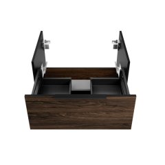 B.PARIS set z umivalnikom iz litega marmorja 705 mm črna mat/Rigoletto Eiche