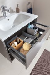 B.PARIS set z umivalnikom iz litega marmorja 705 mm Cubanit siva