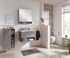 B.PARIS set z umivalnikom iz litega marmorja 705 mm Cubanit siva