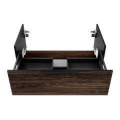 B.PARIS set z umivalnikom iz litega marmorja 905 mm črna mat/Rigoletto Eiche