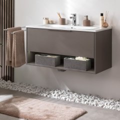 B.PARIS set z umivalnikom iz litega marmorja 905 mm Cubanit siva