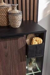 B.PARIS F-midi omara, leva 470 x 842 x 320 mm črna mat/Rigoletto Eiche