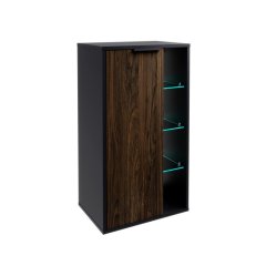 B.PARIS F-midi omara, leva 470 x 842 x 320 mm črna mat/Rigoletto Eiche