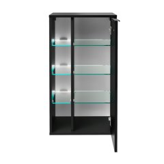 B.PARIS F-midi omara, desna 470 x 842 x 320 mm črna mat/Rigoletto Eiche