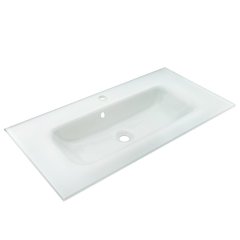 B.PARIS set z umivalnikom iz stekla 905 mm črna mat/Rigoletto Eiche