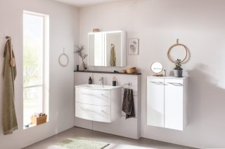 VERONA LED ogledalo z omarico 800 x 683 x 165 mm bela sijaj