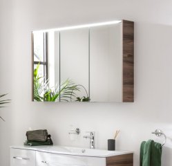 VERONA LED ogledalo z omarico 1100 x 683 x 165 mm oreh