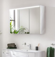 VERONA LED ogledalo z omarico 1100 x 683 x 165 mm bela sijaj