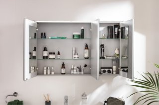 VERONA LED ogledalo z omarico 1100 x 683 x 165 mm bela sijaj