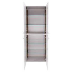 VERONA dvojna visoka omara 600 x 1620 x 318 mm oreh/bela visoki sijaj