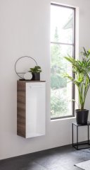 VERONA midi omara, leva 302 x 826 x 320 mm oreh/bela visoki sijaj