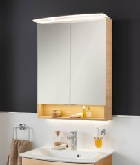 B.Style LED ogledalo z omarico 600 x 812 x 153 mm peščeni hrast