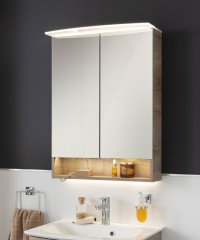 B.Style LED ogledalo z omarico 600 x 812 x 153 mm naravni hrast