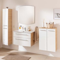 B.Style visoka omara, leva 300 x 1620 x 316 mm, peščeni hrast/bela