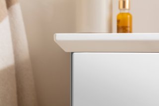 B.Style set omara pod umivalnikom in umivalnik iz litega marmorja 632 x 122 x 460 mm peščeni hrast/bela