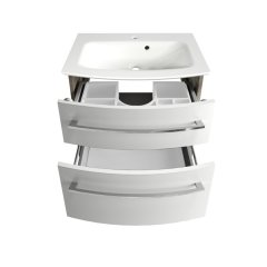 B.Style set omara pod umivalnikom in umivalnik iz litega marmorja 632 x 122 x 460 mm naravni hrast/bela