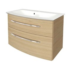 B.Style set omara pod umivalnikom in umivalnik iz litega marmorja 832 x 122 x 478 mm peščeni hrast/peščeni hrast