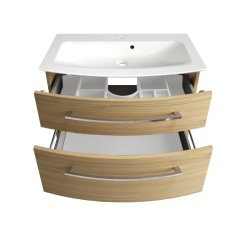 B.Style set omara pod umivalnikom in umivalnik iz litega marmorja 832 x 122 x 478 mm peščeni hrast/peščeni hrast