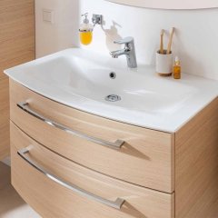 B.Style set omara pod umivalnikom in umivalnik iz litega marmorja 832 x 122 x 478 mm peščeni hrast/peščeni hrast