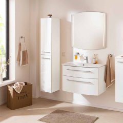 B.Style set omara pod umivalnikom in umivalnik iz litega marmorja 832 x 122 x 478 mm bela/bela