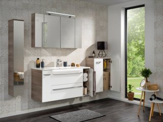 LUXOR spodnja omara, desna 200 x 603 x 450 mm, srebrno siva/bela