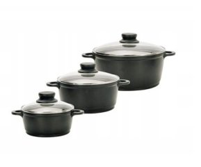 Set posod 3/1, Black cast
