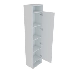 SMART 80 4 delni set Omarica z ogledalom + Umivalnik z omarico + Visoka omara BELA MAT