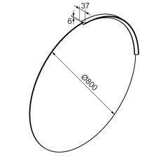 FM Compact Line LED ogledalo 800 mm