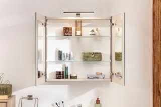 FM Compact Line Ogledalo z omarico 700 x 680 x 156 mm, Kaschmir