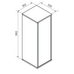 FM Compact Line Midi Omara 302 x 842 x 320 mm, Lindberg-Eiche