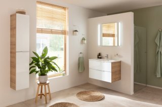 FM B.Brillant Visoka Omara 300 x 1620 x 319 mm, Ast-Eiche/Bela