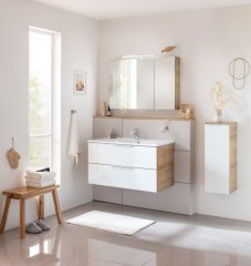 FM B.Brillant Midi omara 302 x 826 x 320 mm, Ast-Eiche/Glas Bela