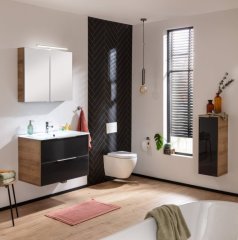 FM B.Brillant Midi omara 302 x 826 x 320 mm, Ast-Eiche/Glas Antracit