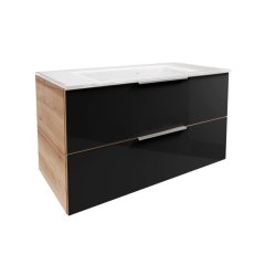 FM B.Brillant Umivalnik in omara pod umivalnikom, Ast-Eiche/Antracit