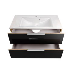 FM B.Brillant Umivalnik in omara pod umivalnikom, Ast-Eiche/Antracit