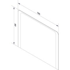 FM Milano LED ogledalo MI 100, 1000 x 800 x 31 mm