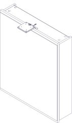 FM Lima Ogledalo z omarico, 60x71x15 cm, Bela/Steinesche