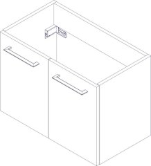 FM Lima Omara pod umivalnikom, 59x42x33 cm, Bela/Steinesche