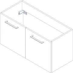 FM Lima Omara pod umivalnikom, 80x42x35 cm, Bela