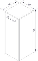 FM Lima Midi omara 30x81x32 cm, Steinesche/Bela