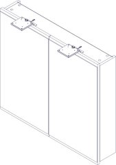 FM Lima Ogledalo z omarico 80x71x15 cm, Steinesche
