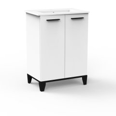 FM TE-A Set Umivalnik keramični in Omara pod umivalnikom 61x85x40cm, Bela