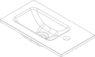 FM Umivalnik iz stekla za mini omarico levi ali desni